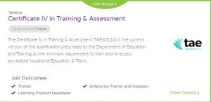 Certificate IV in Training and Assessment Adelaide
